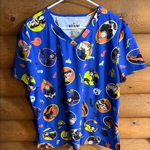 Disney Villans Scrub Top XL